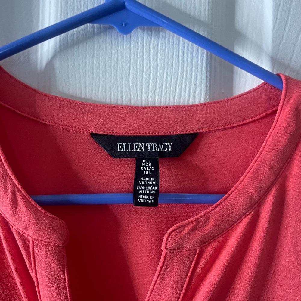 Ellen Tracy Women's Coral Blouse